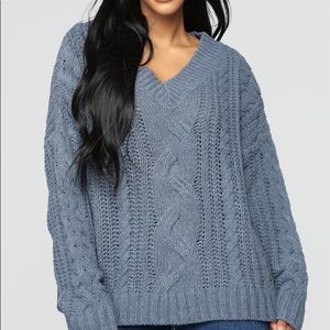 Lets cuddle blue sweater